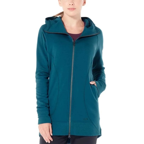 Icebreaker Merino Dia Long Hooded Jacket - Picture 1 of 9